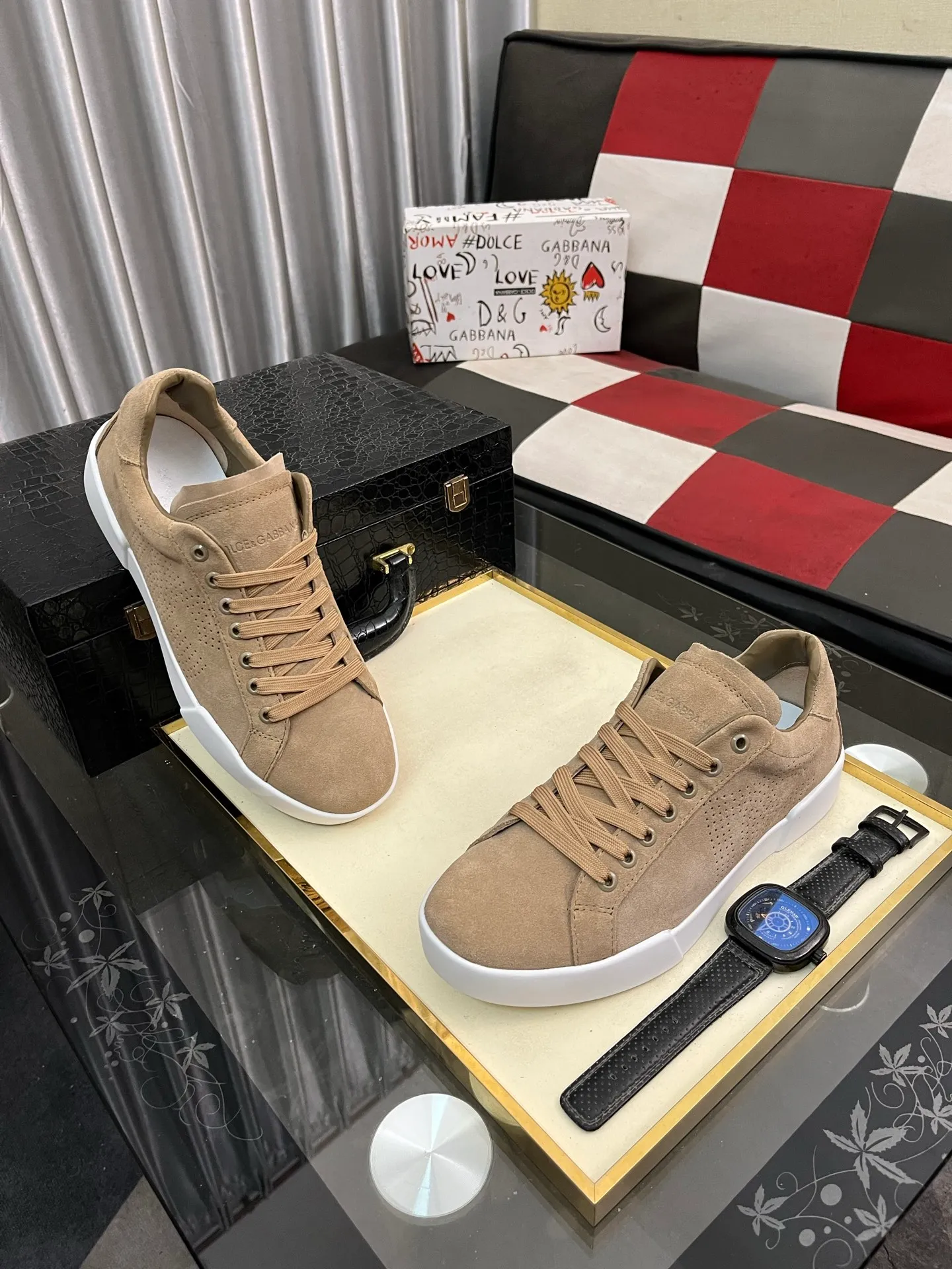 Men's shoes 💰420⌚️⌚️【Dg～】Men's casual shoes 2025z cabinet sales simultaneously 🔶Size: 35-46#️⃣ 🔷1 color🔜The upper is made of multi-material splicing ➕Genuine leather lining, comfortable and breathable, sole: original comfortable and wear-resistant outsole, ⚠️real thing📱photographed🎬real thing is better📢📢📢